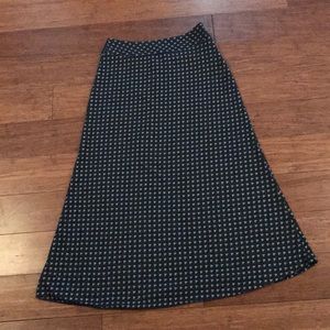 Long geometric shaped skirt